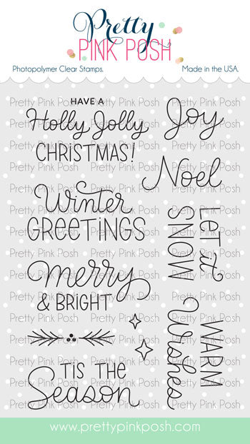 Pretty Pink Posh Winter Greetings stamp set