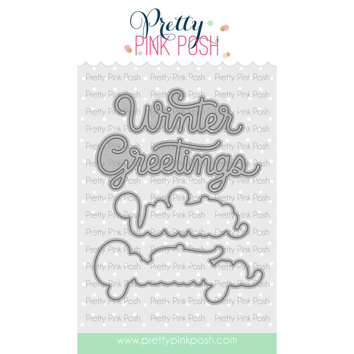 Pretty Pink Posh Winter Greetings Shadow dies