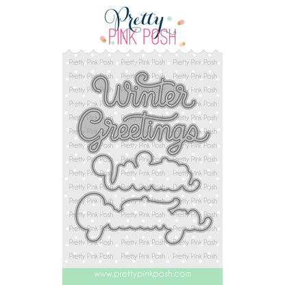 Pretty Pink Posh Winter Greetings Shadow dies