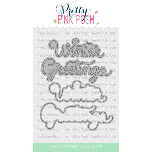 Pretty Pink Posh Winter Greetings Shadow dies