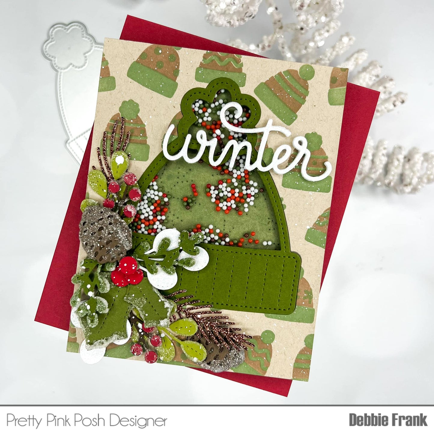 Pretty Pink Posh Winter Script Craft Die