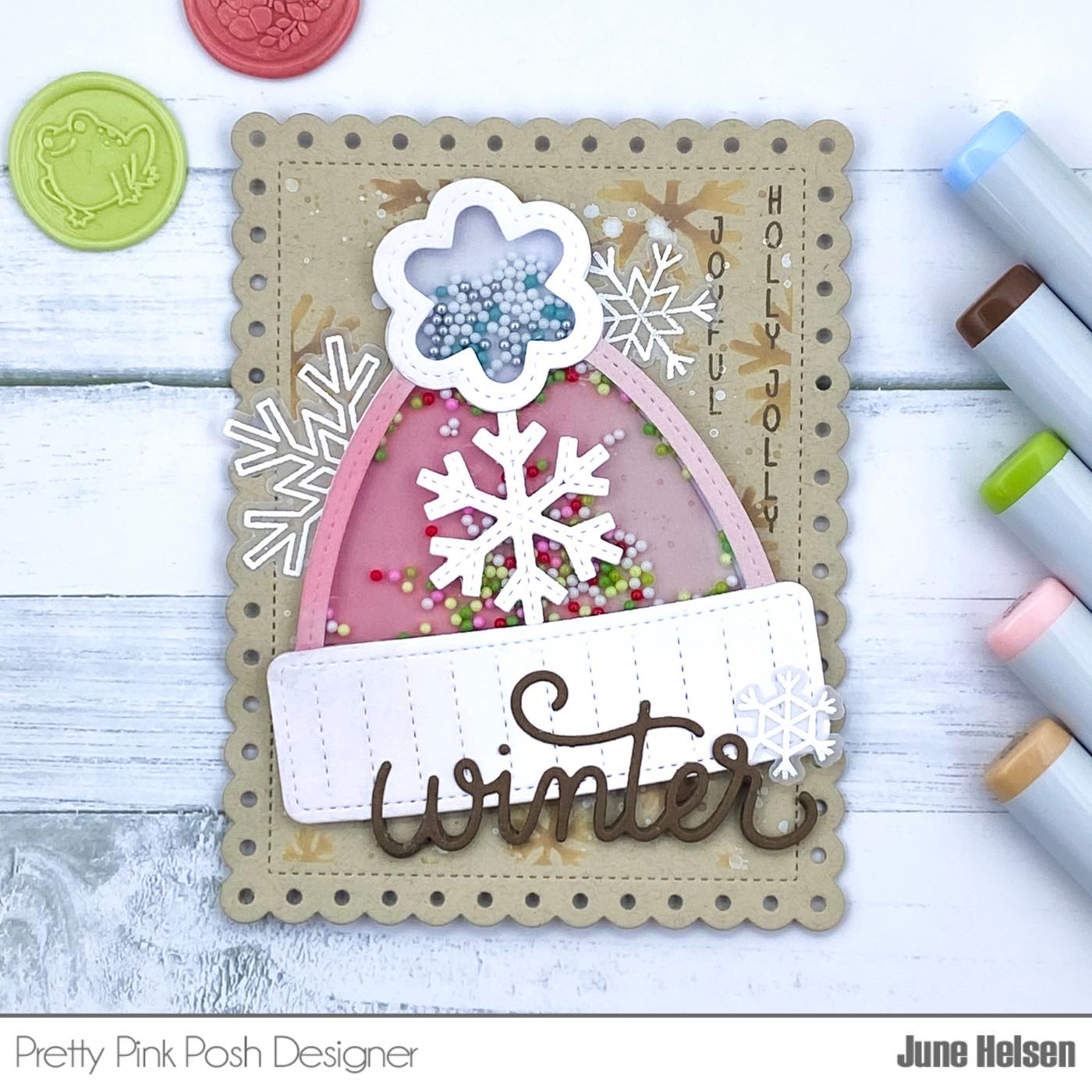 Pretty Pink Posh Winter Script Craft Die