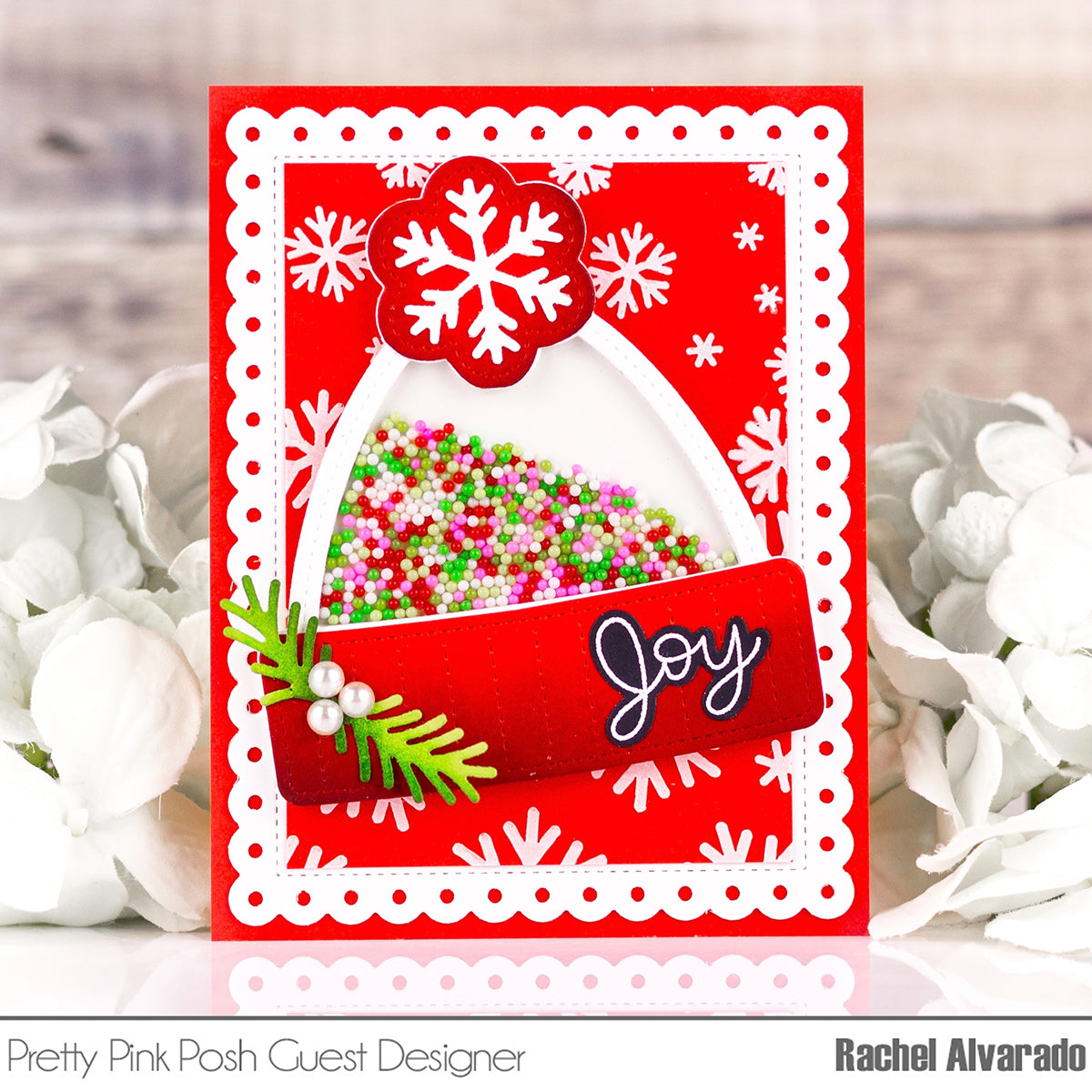 Pretty Pink Posh Winter Hat Shaker Craft Die