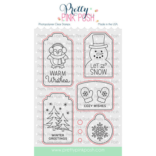 Pretty Pink Posh Winter Tags Coordinating dies