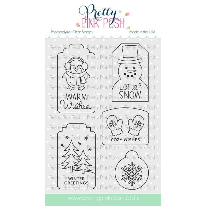 Pretty Pink Posh Winter Tags stamp set