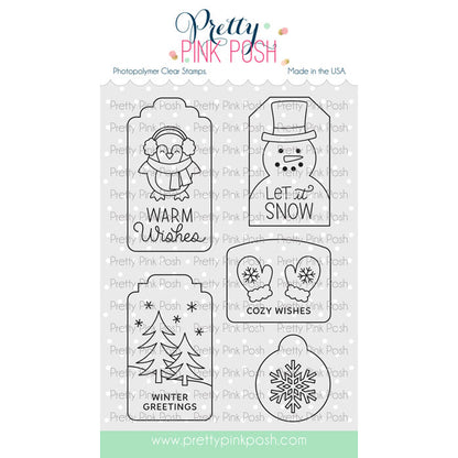 Pretty Pink Posh Winter Tags stamp set