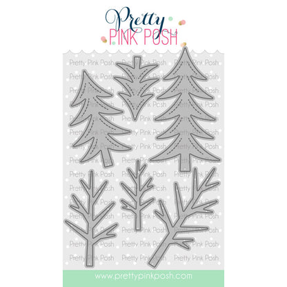 Pretty Pink Posh Winter Trees die