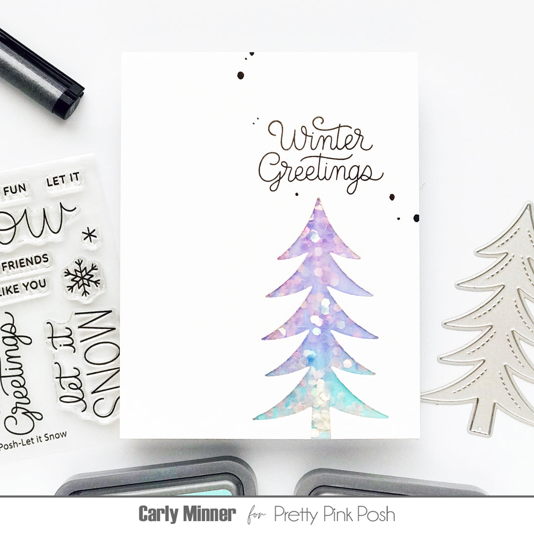 Pretty Pink Posh Winter Trees die