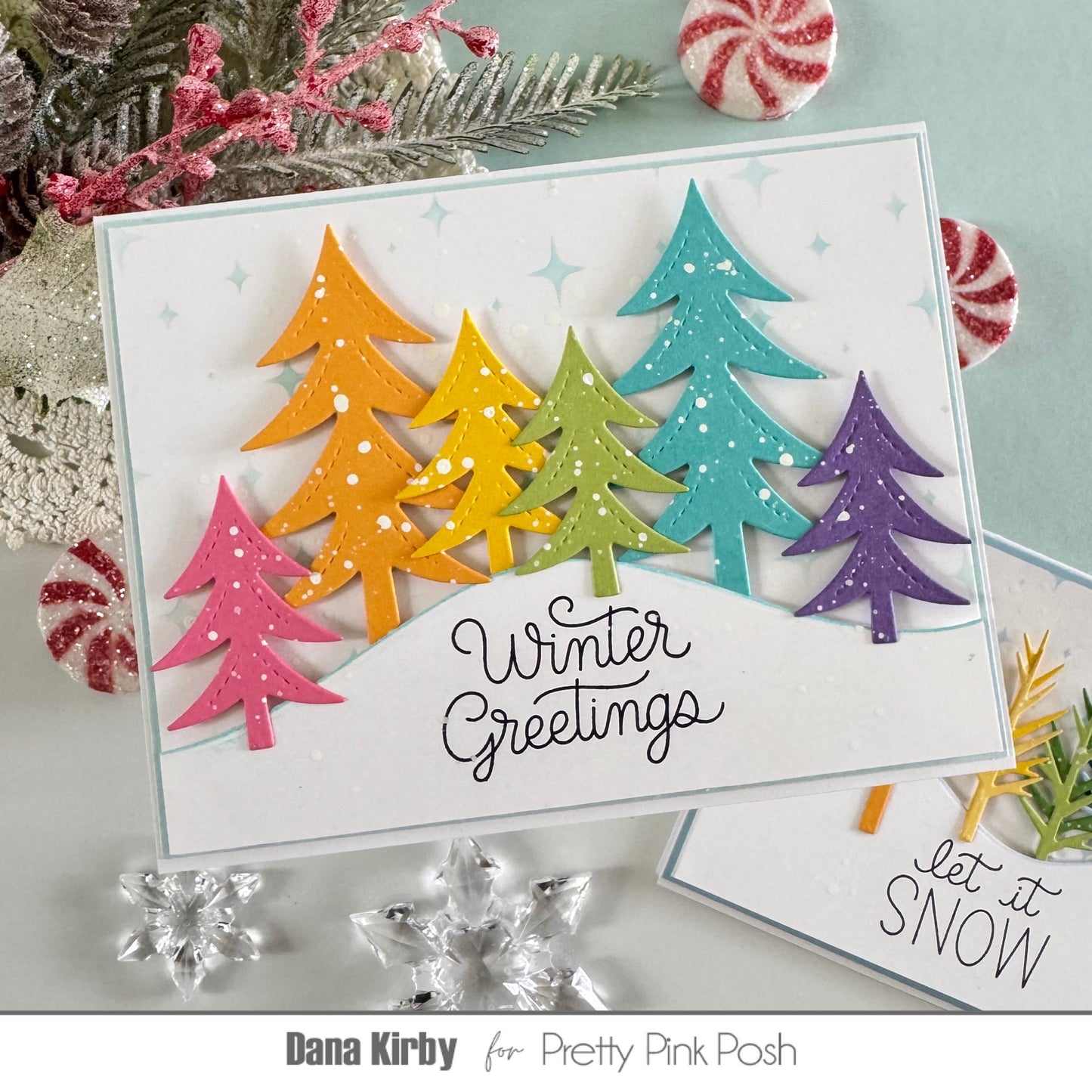 Pretty Pink Posh Winter Trees die