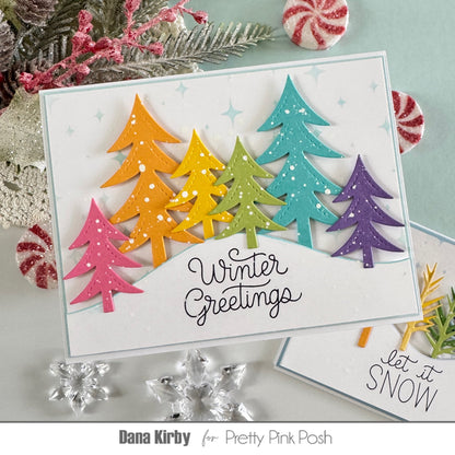 Pretty Pink Posh Winter Trees die