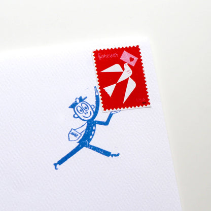 Mr Zip Carrying a stamp- stamp