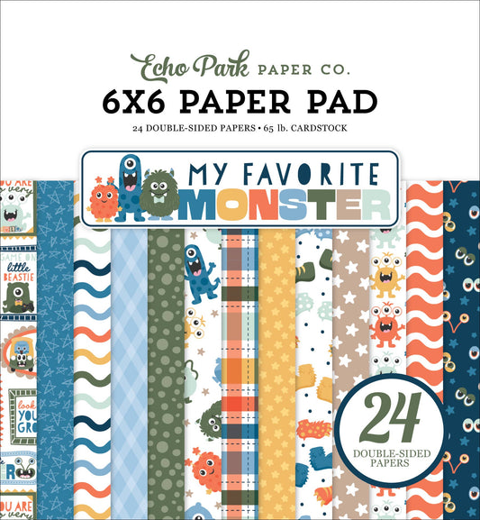 Echo Park My Favorite Monster 6x6 Paper Pad