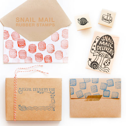 Snail Mail Rubber Stamp