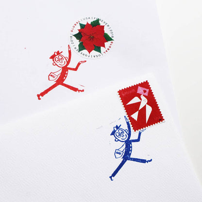 Mr Zip Carrying a stamp- stamp