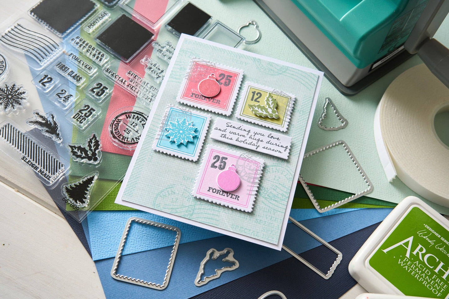 Sizzix Framelits Die & Stamp Set By 49 And Market 38/Pkg - Special Delivery