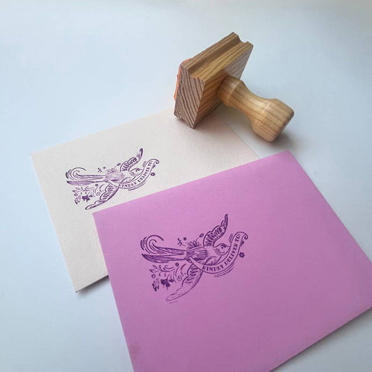 Kindly Deliver Dove Rubber Stamp