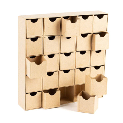 Paper Mache Advent Countdown Box