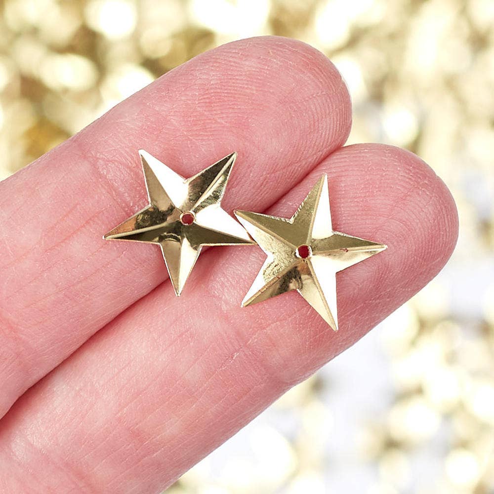 1/2" Gold Star Sequins