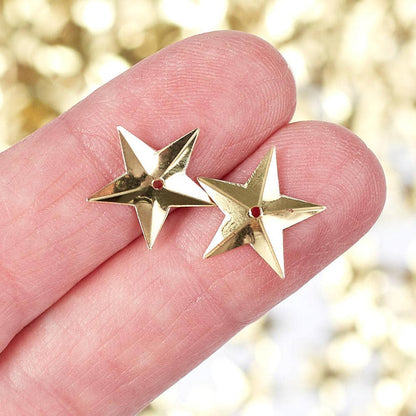 1/2" Gold Star Sequins