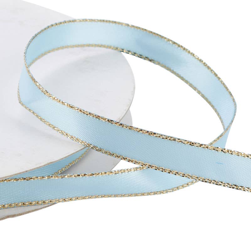 Narrow Satin Ribbon Spool 50 yds - Light Blue