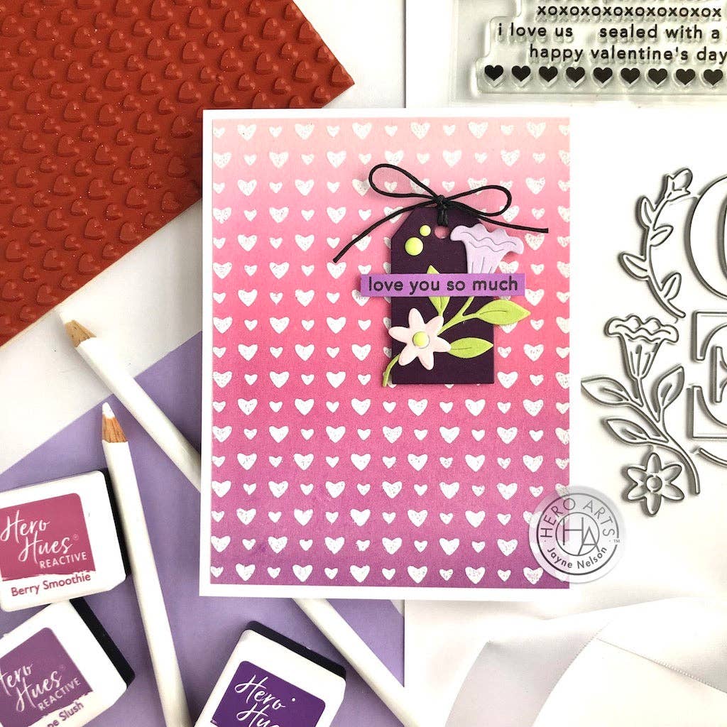 Hero Arts Mini Hearts Bold Prints Cling Rubber Stamp CG902