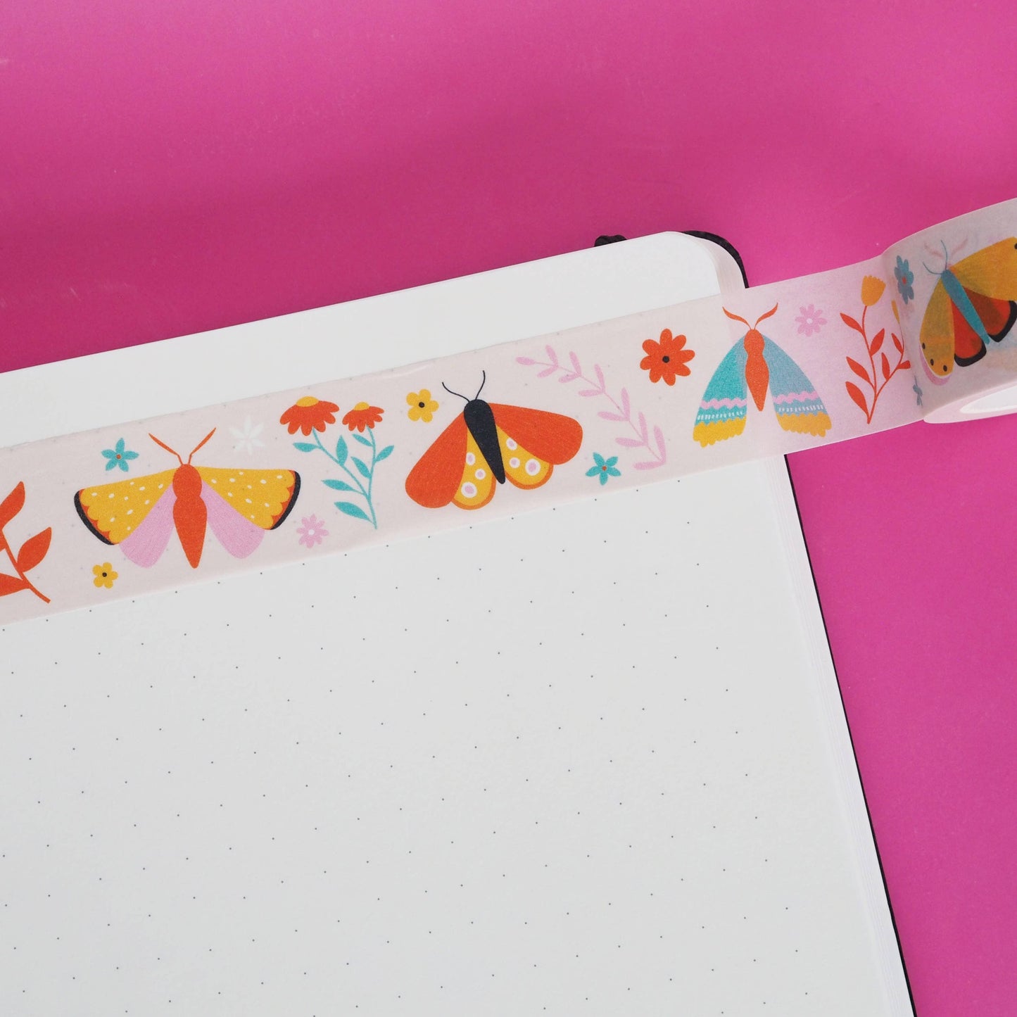 Floral Moths Washi Tape