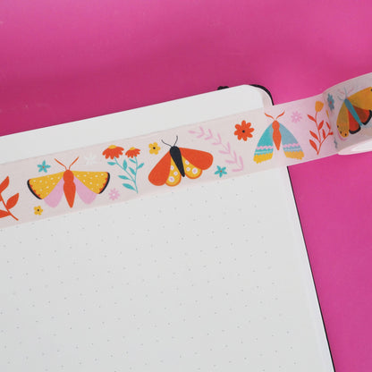 Floral Moths Washi Tape