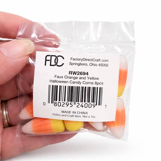 Halloween Faux Orange and Yellow Candy Corn 8pk