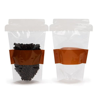 Coffee Cup Shaped Pouch 5/pkg