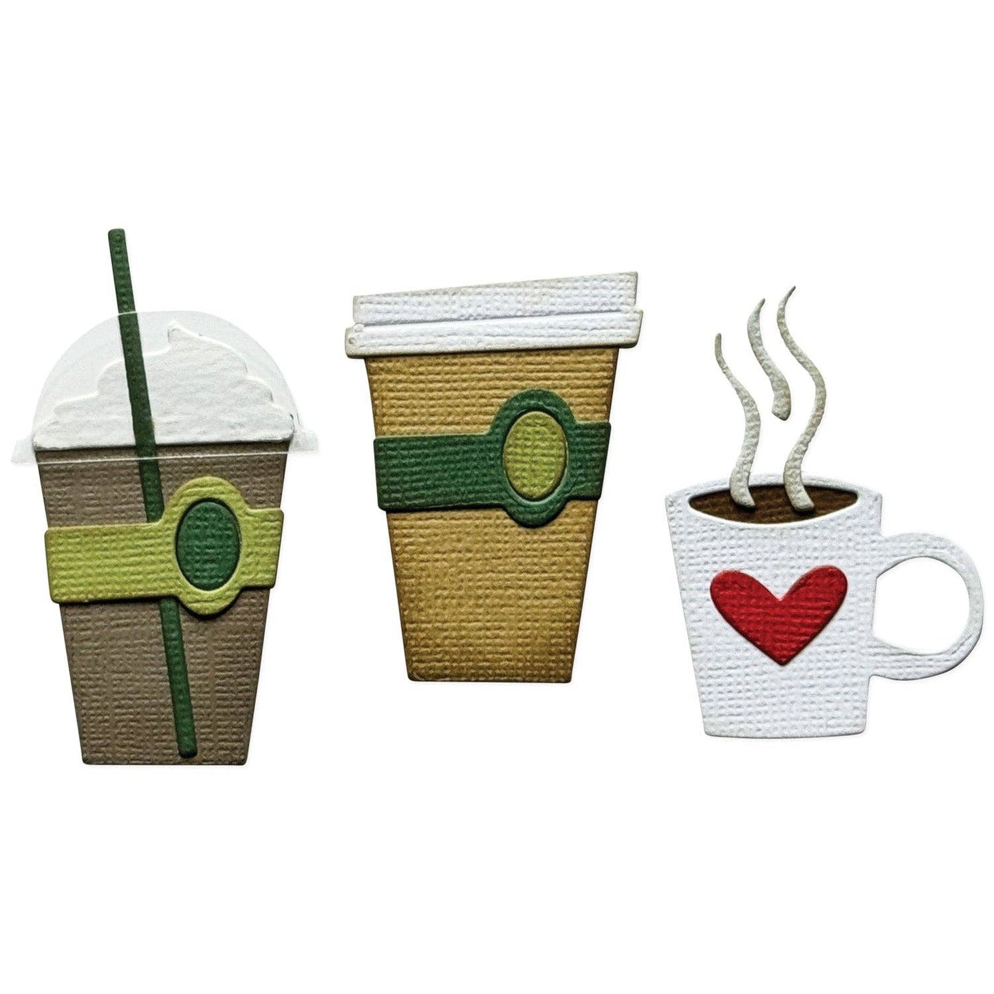 Sizzix 2-D Texture Fades Embossing Folder w/11PK Thinlits Set - Vault Side-Order Fresh Brewed by Tim Holtz