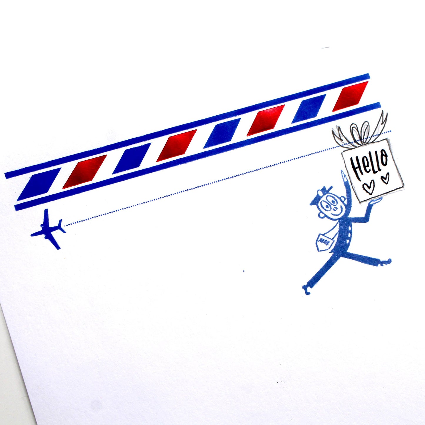 Mr Zip Carrying a stamp- stamp