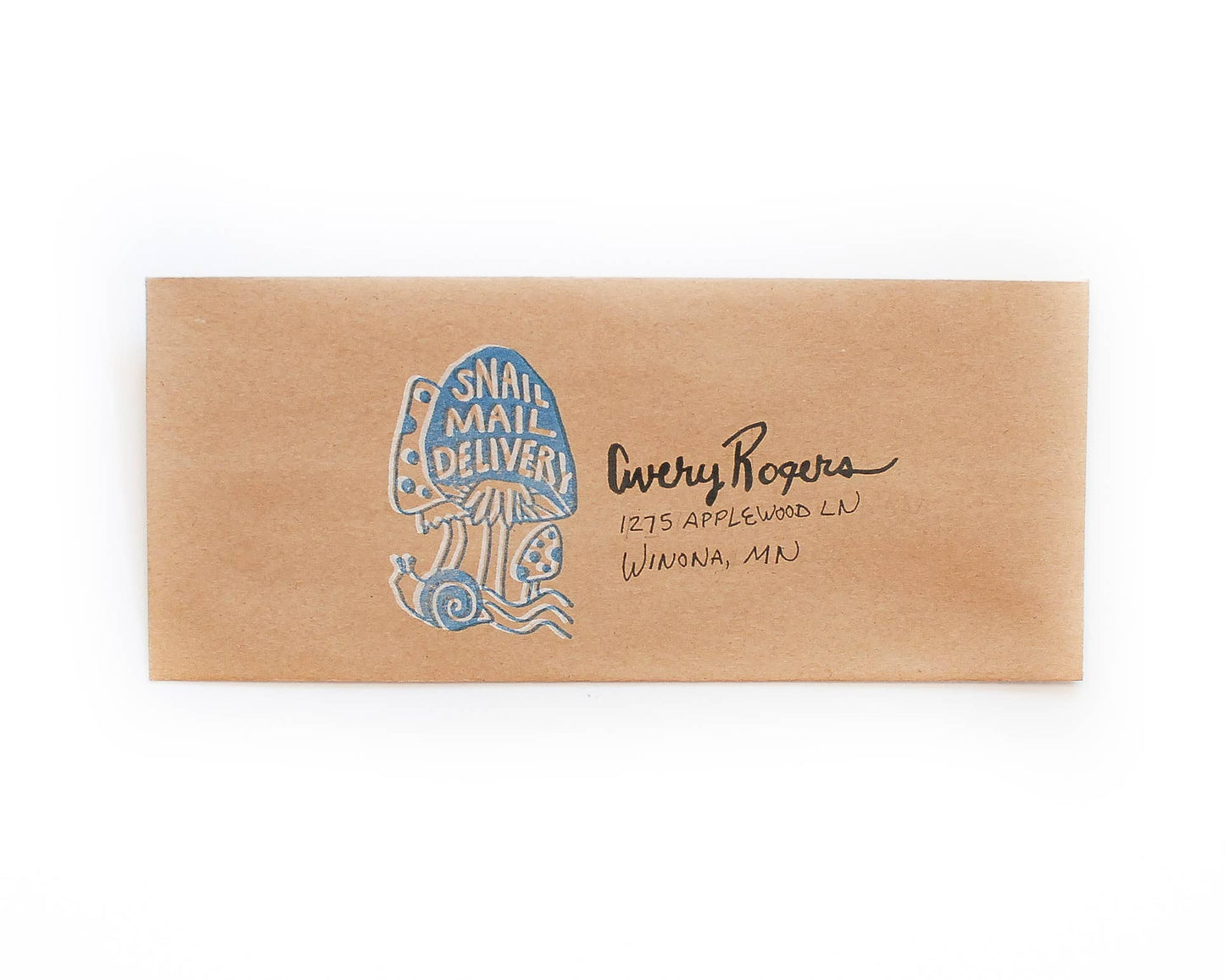 Snail Mail Delivery Rubber Stamp