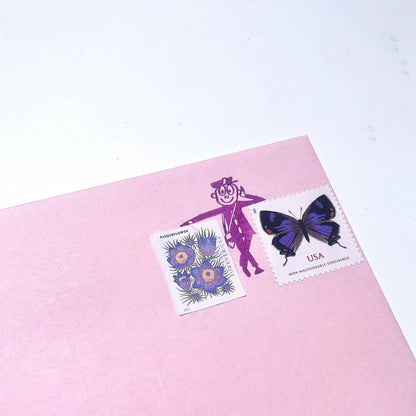 Mr Zip Stamp Retro Postman
