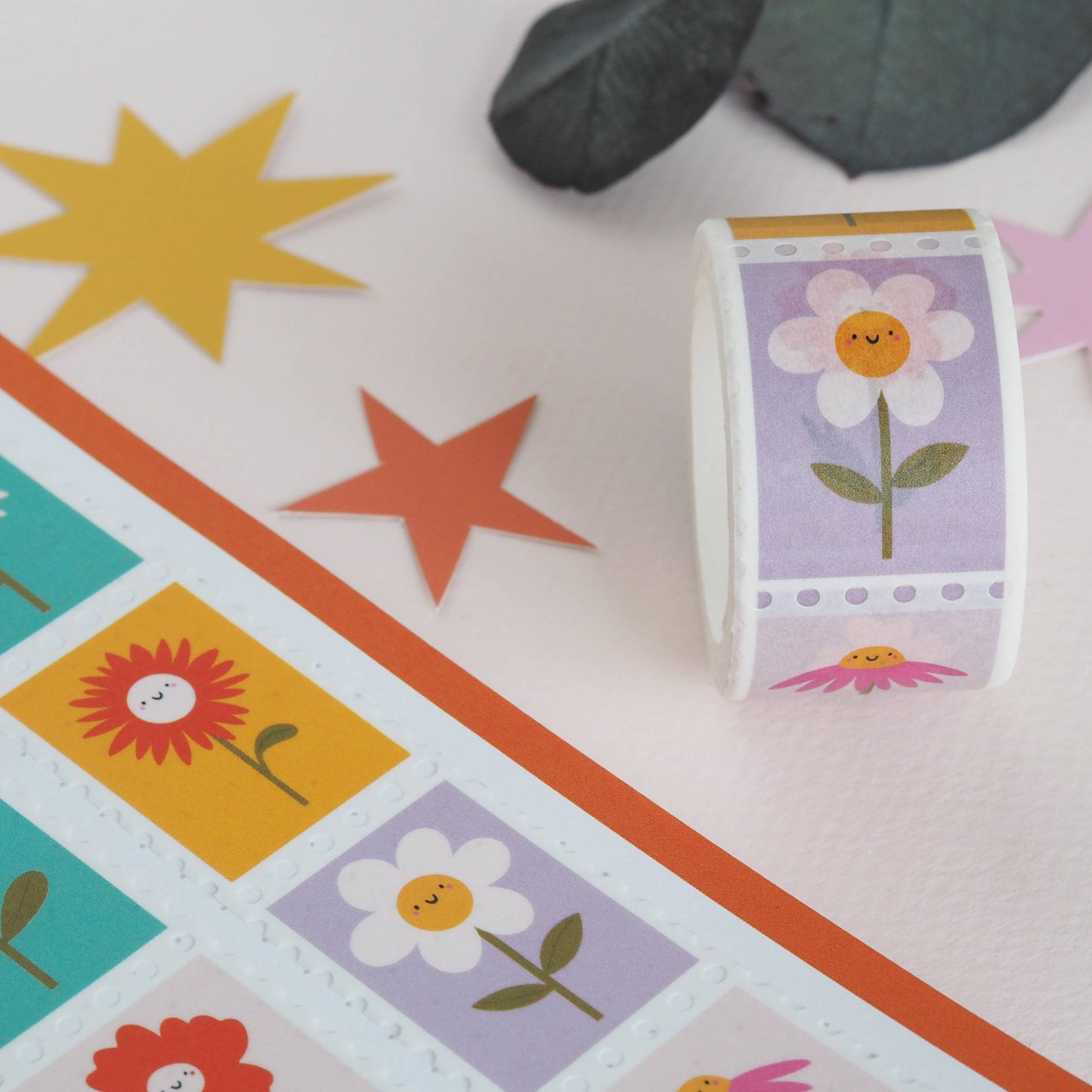 Flower Postage Stamp Washi Tape