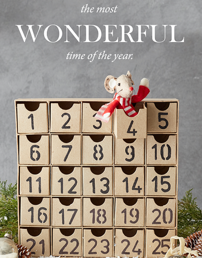 Paper Mache Advent Countdown Box