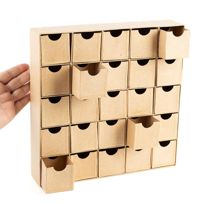 Paper Mache Advent Countdown Box