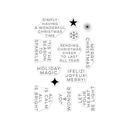 Hero Arts Modern Holiday Greetings Clear Stamp Set CM815