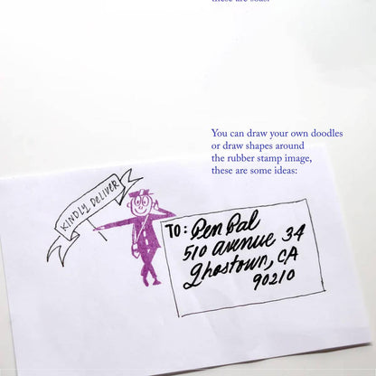 Mr Zip Stamp Retro Postman