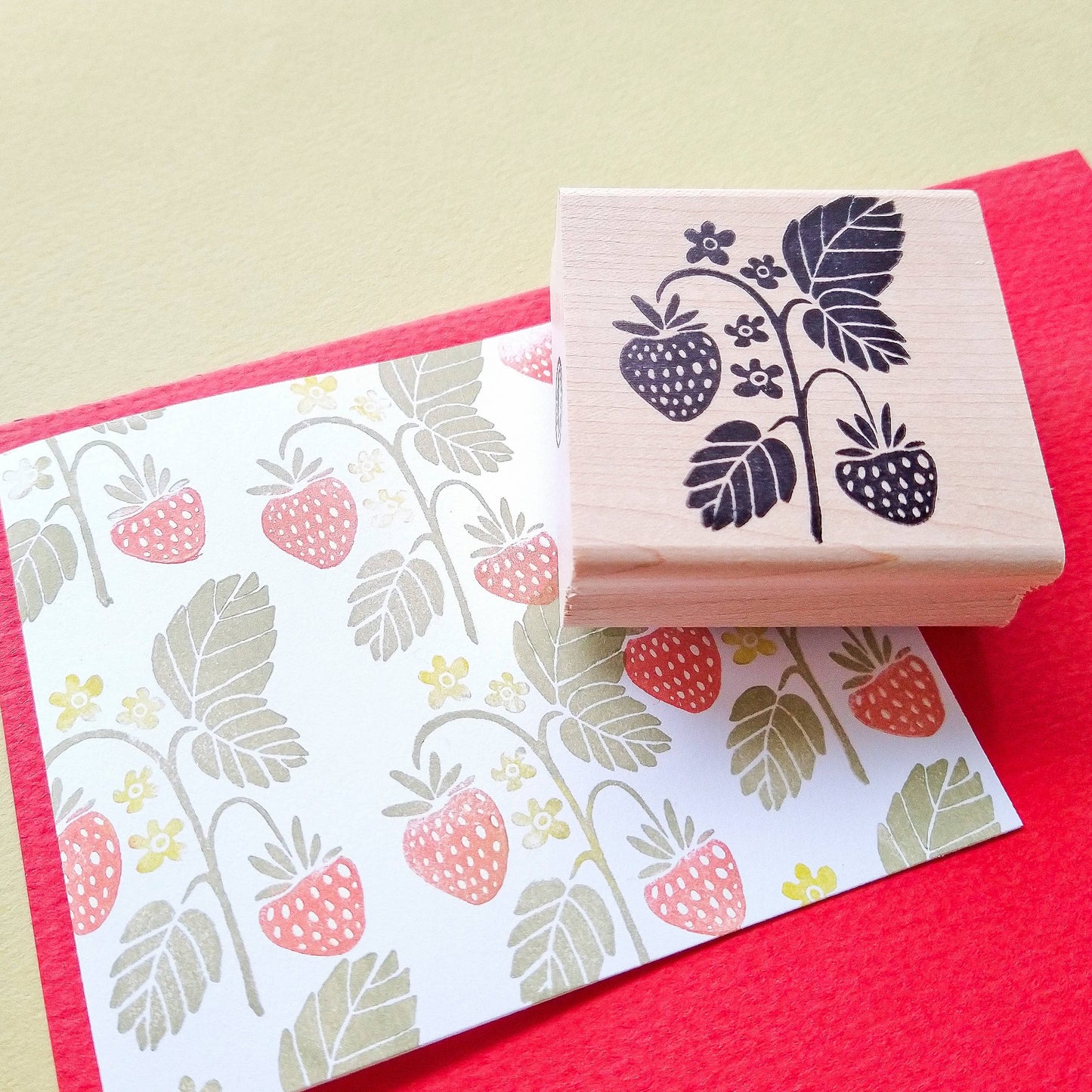 Strawberry Rubber Stamp