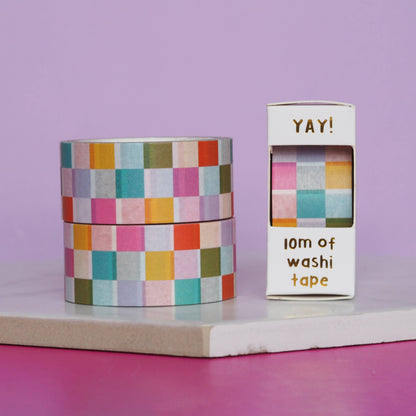 Bright Checkerboard Washi Tape