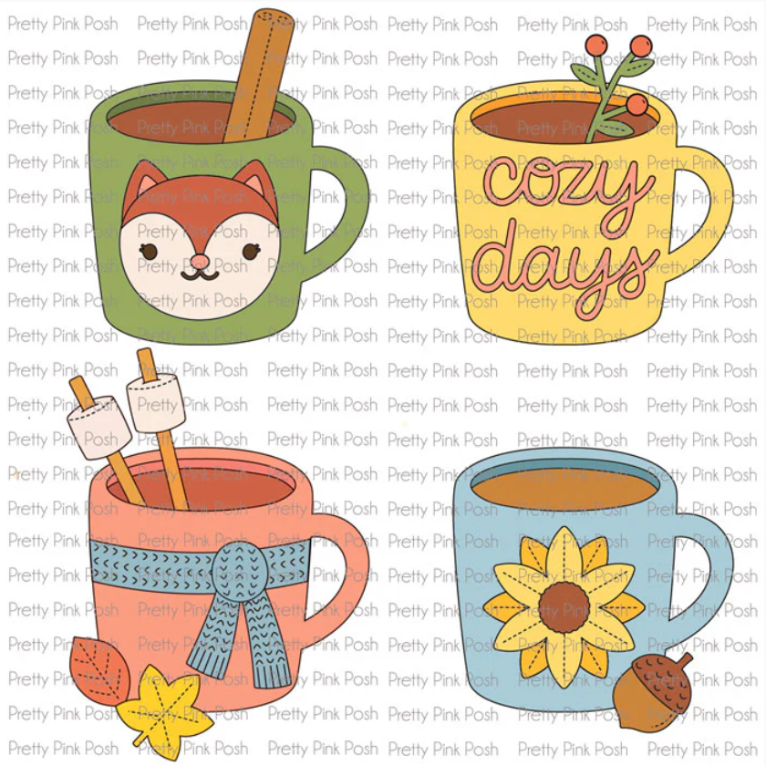 Pretty Pink Posh Fall Mug Additions Dies