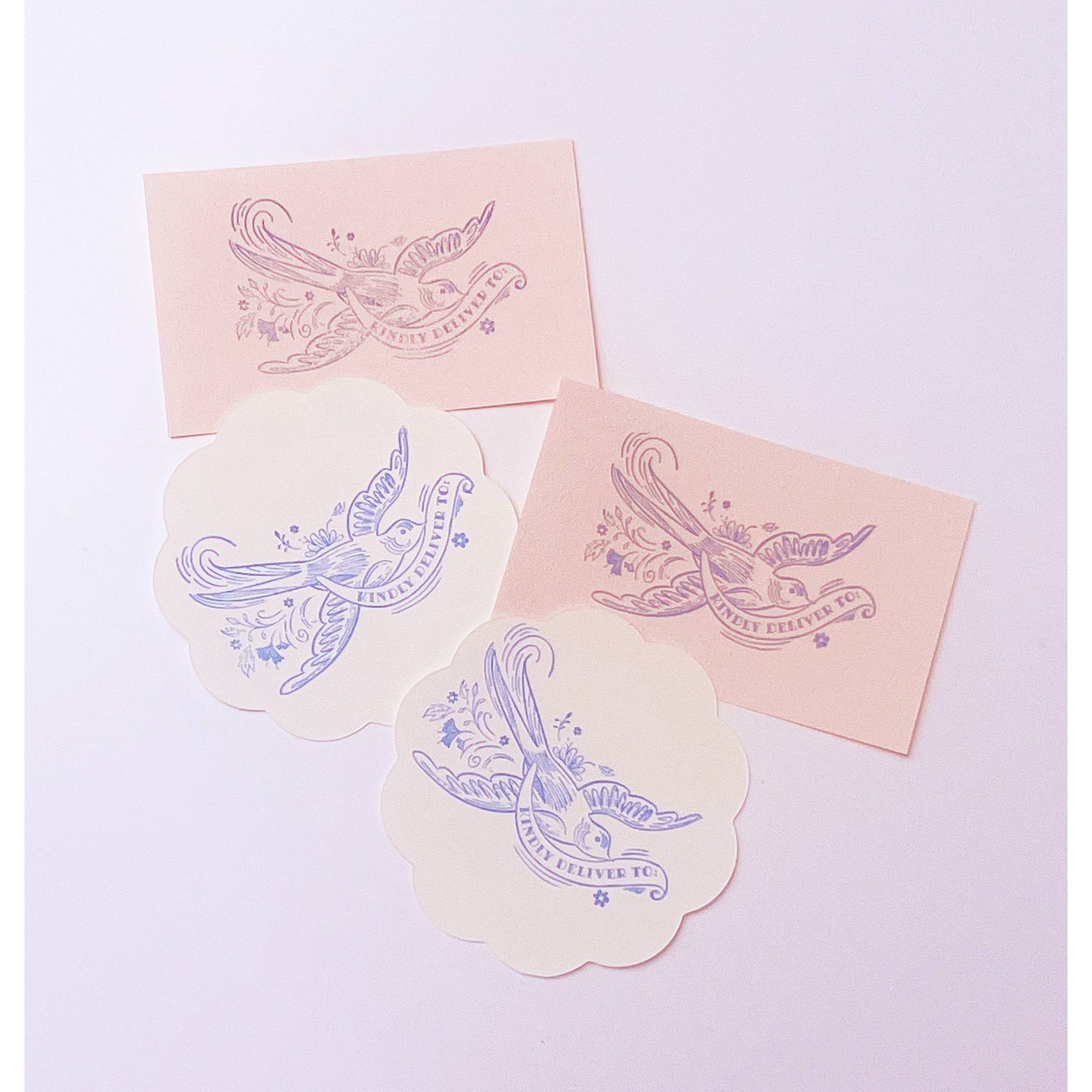 Kindly Deliver Dove Rubber Stamp
