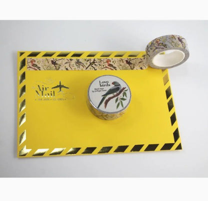 Birds Washi Tape with Hearts