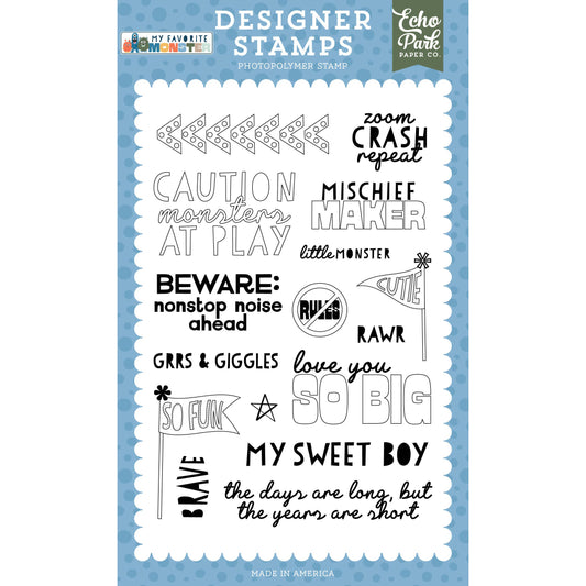 Echo Park My Favorite Monster: Mischief Maker Stamp Set