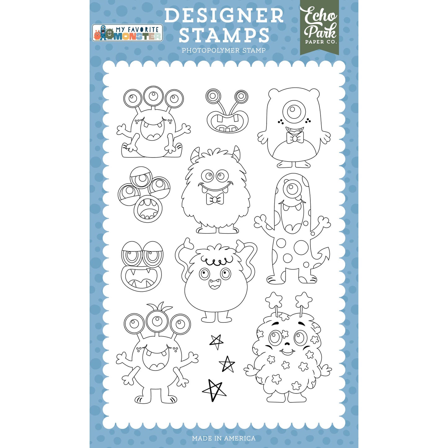 Echo Park My Favorite Monster: Monsters At Play Stamp Set