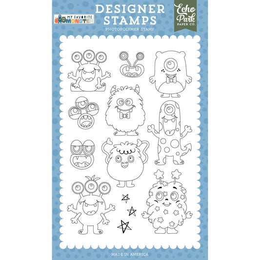Echo Park My Favorite Monster: Monsters At Play Stamp Set