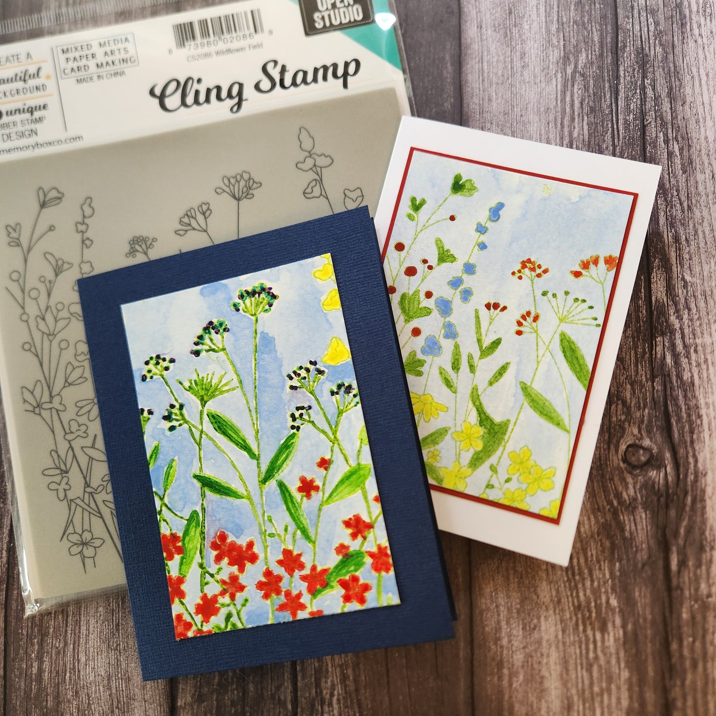 Memory Box CS2086 Wildflower Field Cling Stamp