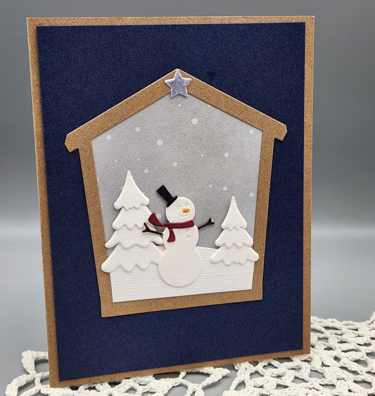 sale - Memory Box 94604 Snowman House Frame craft die