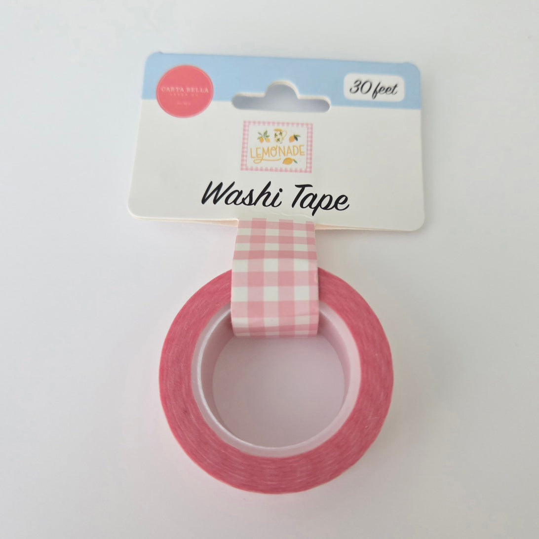 Carta Bella Lemonade Washi Tape Sweet Summer Gingham