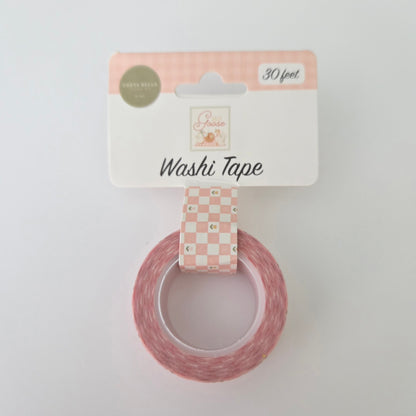 Carta Bella Silly Goose Washi Tape Pink Painted Checkboard